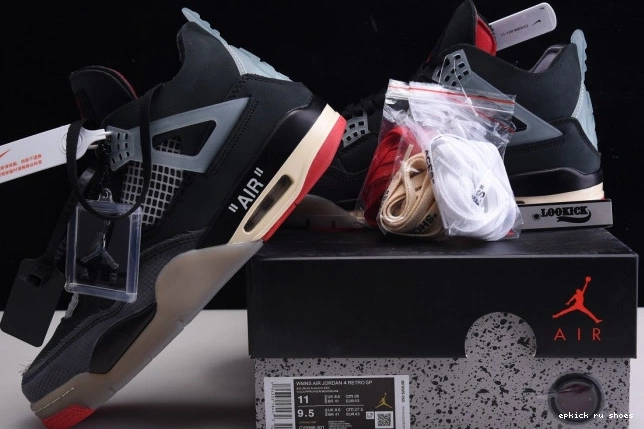 Cheap Retro Jordan CV9388-001 Off White x 4 Bred Air 0818